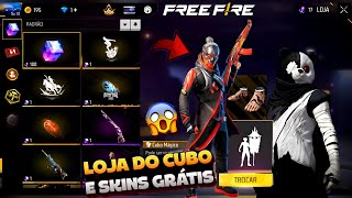 ATÉ QUE FIM!! MELHOR LOJA DO CUBO MÁGICO, PUNHO DE GRAÇA? NOVO OURO ROYALE E MAIS - FREE FIRE