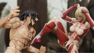 STOP MOTION 進撃の巨人 エレン VS 女型の巨人 eren vs ani