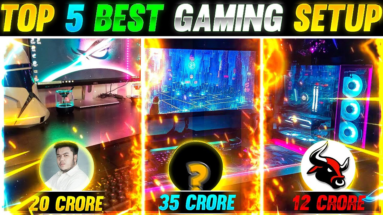 TOP 5 GAMING SETUP OF FF YOUTUBERS⚡⚡ BEST GAMING SETUP IN THE WORLD