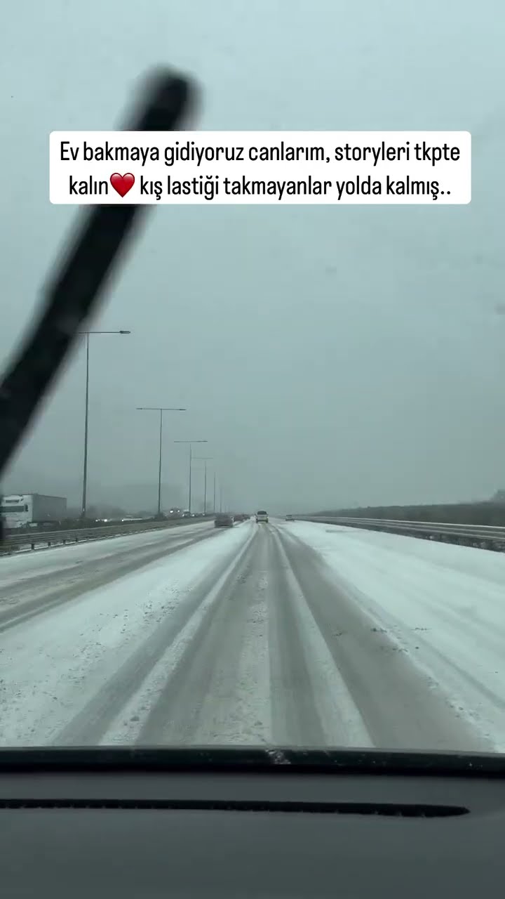 Ev bakmaya gidiyoruz canlarım, storyleri takipte kalın❤️ kış lastiği takmayanlar yolda kalmış