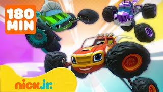 Blaze y Los Monster Machines | ¡Maratón de Carreras de 3 Horas con Blaze! | Nick Jr. en Español