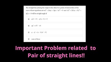 The straight line joining the origin to the other two points of intersection of the curve whose equa