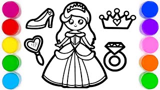 Beautiful Princess Bride Easy and Cute drawing easy with colours