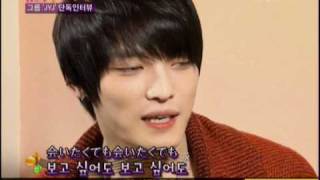 110211 JYJ -  Jaejoong singing Wasurenaide in mbn