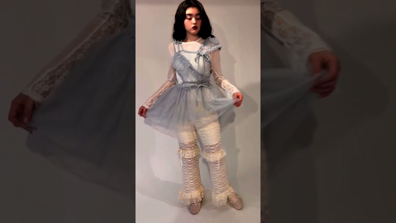 ASYMMETRY TULLE MINI ONE-PIECE | Candy Stripper（キャンディ