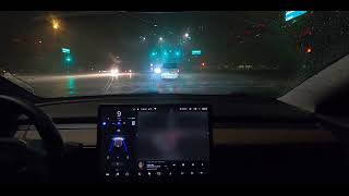 "Rainy Adventure in my Tesla Model 3