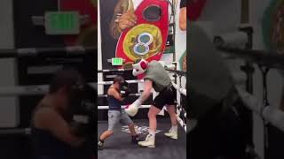 Canelo Alvarez training his son