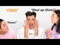 Charli damelio and Dixie FIGHT while giving james charles makeover for 1 minute straight