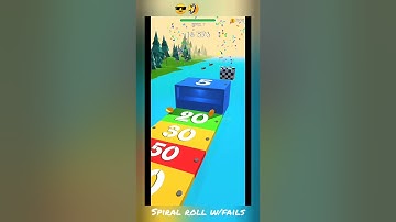 Spiral roll - level 1-10 - gameplay walkthrough with fails