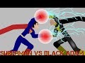Superman vs Black adam animation stick nodes (no sound)