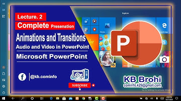 Lec. 2. Use of Animitions and Transitions - Complete Presentation Guideline || KB Brohi
