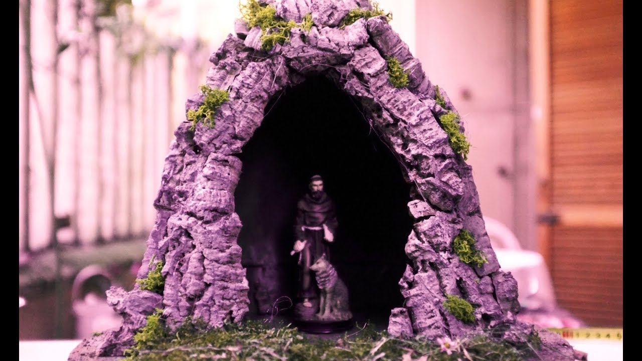 Grotta Da Giardino Per Madonna Come realizzare una piccola grotta da esterno per statuine votive - YouTube