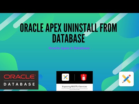 How to uninstall Oracle Apex from Database