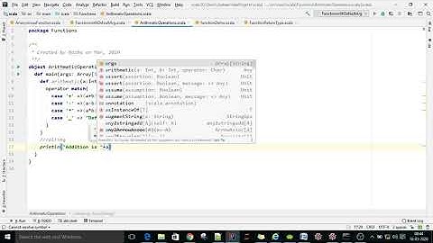 20  Arithmetic Operations using Scala Functions