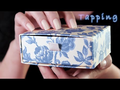 🎧ASMR GENTLE TAPPING / box, wood, plastic, candle, vinyl / NO TALKING