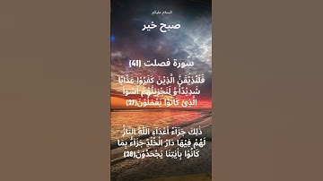 Surah Fussilat (41), Verses 27-28 سورة فصلت #islamicstatus #quran #subhbakhair#whatsappstatus#quotes