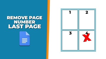 How to delete page number from last page google docs