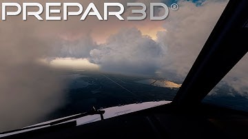 P3Dv4 - PMDG 737 NGXU | Sunset Landing in Amsterdam