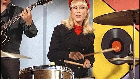 Barbara Eden drums with Boyce & Hart - for Phil Sp...