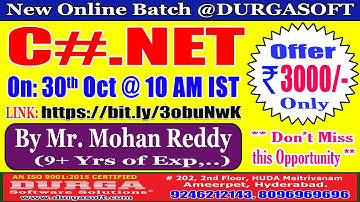 C#.NET Online Training @ DURGASOFT