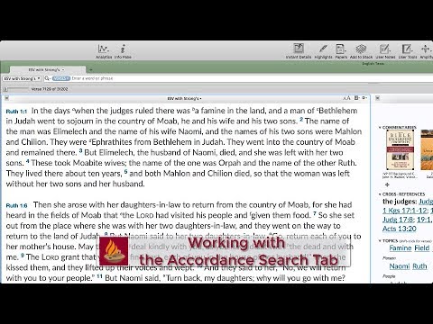 Working with the Accordance Search Tab