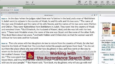 Working with the Accordance Search Tab