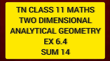 TN CLASS 11 MATHS TWO DIMENSIONAL ANALYTICAL GEOMETRY EX 6.4 SUM 14