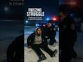 Bodycam: Freezing Encounter: Handcuffed Person Struggles