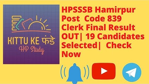 Post Code 839 Clerk Final Result Out Check now