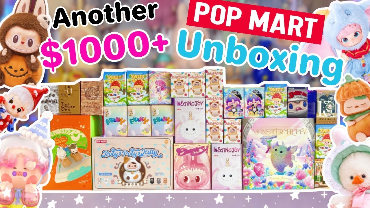 ANOTHER $1000+ POPMART UNBOXING *♡* NEW PUCKY, NEW LABUBU