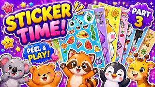 ASMR Cute Animal Stickers Part 3 🧸✨ Satisfying Sticker Collection | Relaxing No Talking screenshot 1
