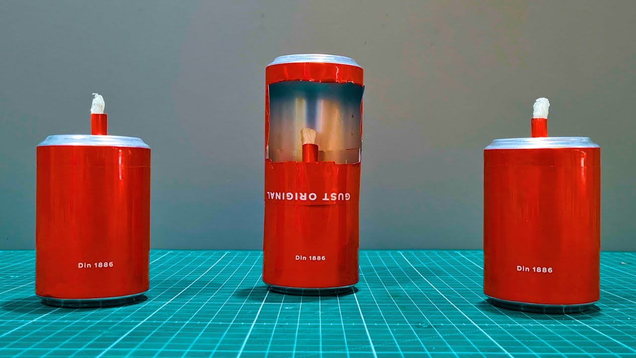 How to Make an Oil Lamp from Coca-Cola Cans