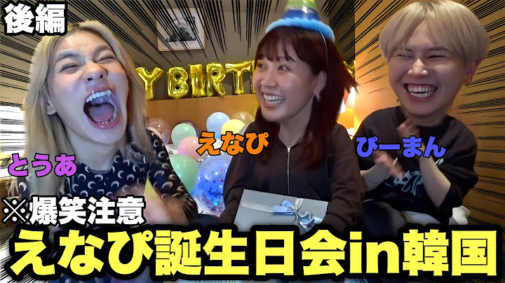 大暴れえなぴの誕生日会in韓国が面白すぎるwww【後編】