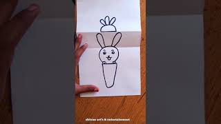 how to draw carrot easy step by step#shorts#fun with vegetables