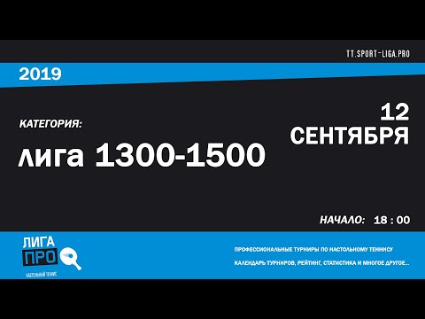 Настольный теннис. Лига Про. Турнир 12 сентября 2019г. Муж. Рейтинг 1300-1500 promise rings
