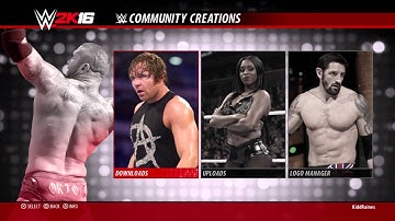 WWE 2K16 Superstar Upload and Downtown Tutorial