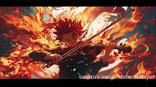 tanjiro's song☀️| demon slayer S1 EP19 | 鬼滅の刃 | tanjiro no uta | 竈門炭治郎のうた | tanjiro vs rui | violin