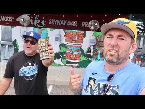 A Day In Downtown St Petersburg FL- Visiting ‘World Famous’ Tiki Bar / Dodgers Arrive At The Trop