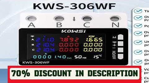 A must-have product! TUYA Wifi Power Energy Meter AC Monitor AC 85-290V 80A 3 Phase 4-wire DIN Rai