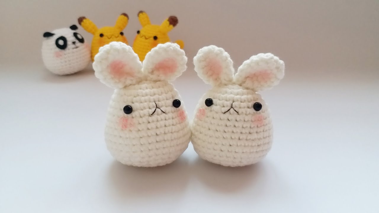 钩针教程，超可爱小萌物，玩偶小白兔的钩织方法