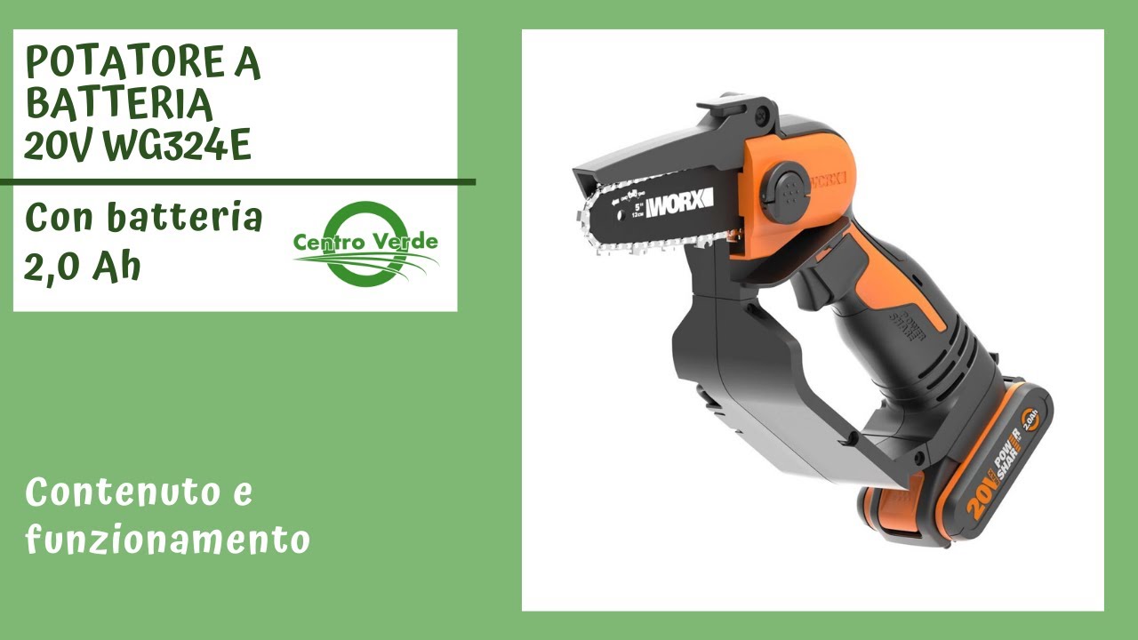 UNBOXING - Potatore a batteria Worx WG324E