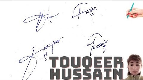 Tauqeer Hussain name signature with arooj