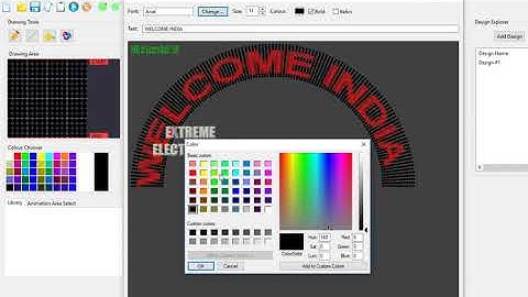 Setting Font, Size, Colour or Text - Pixel LED Arch Gate - LEDEdit