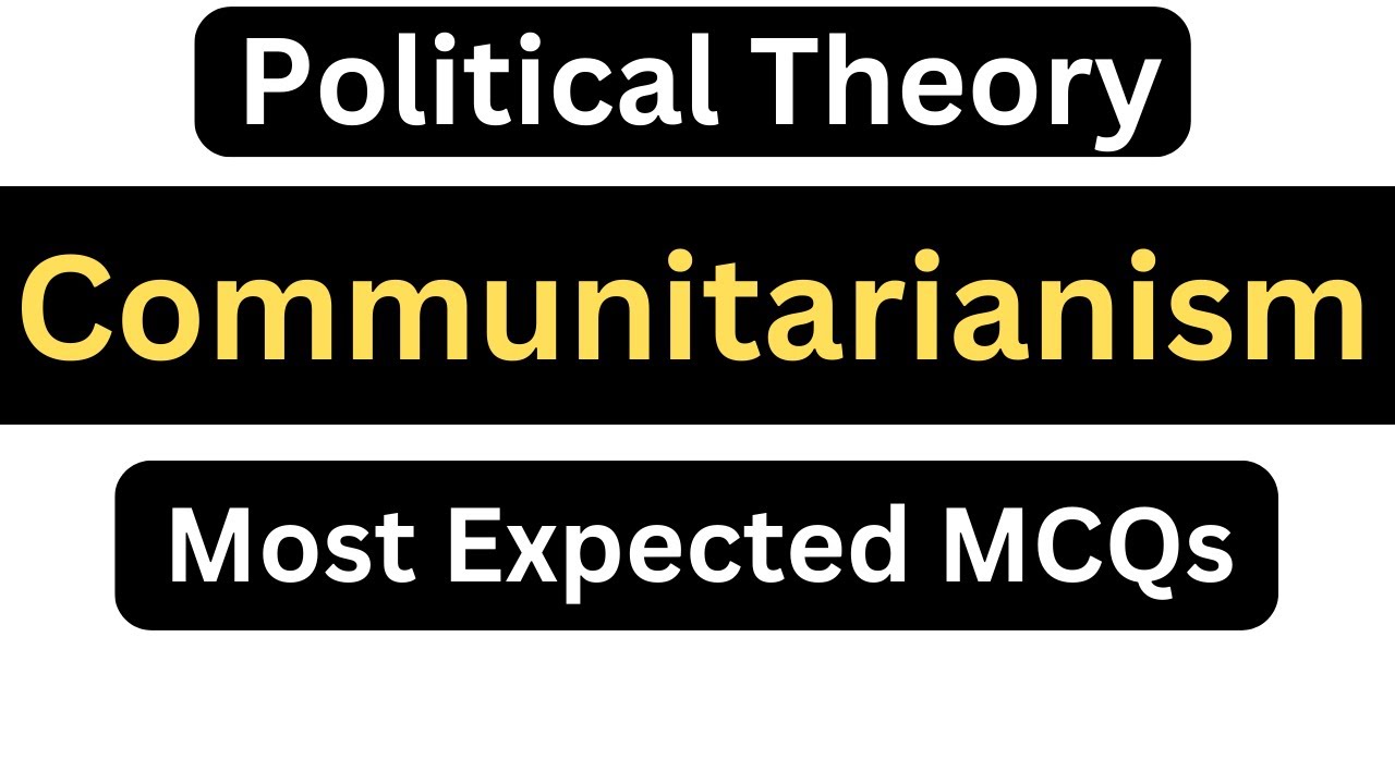 Communitarianism Most Expected Questions Mcqs In Hindi English Ugc Net Political Science Youtube 