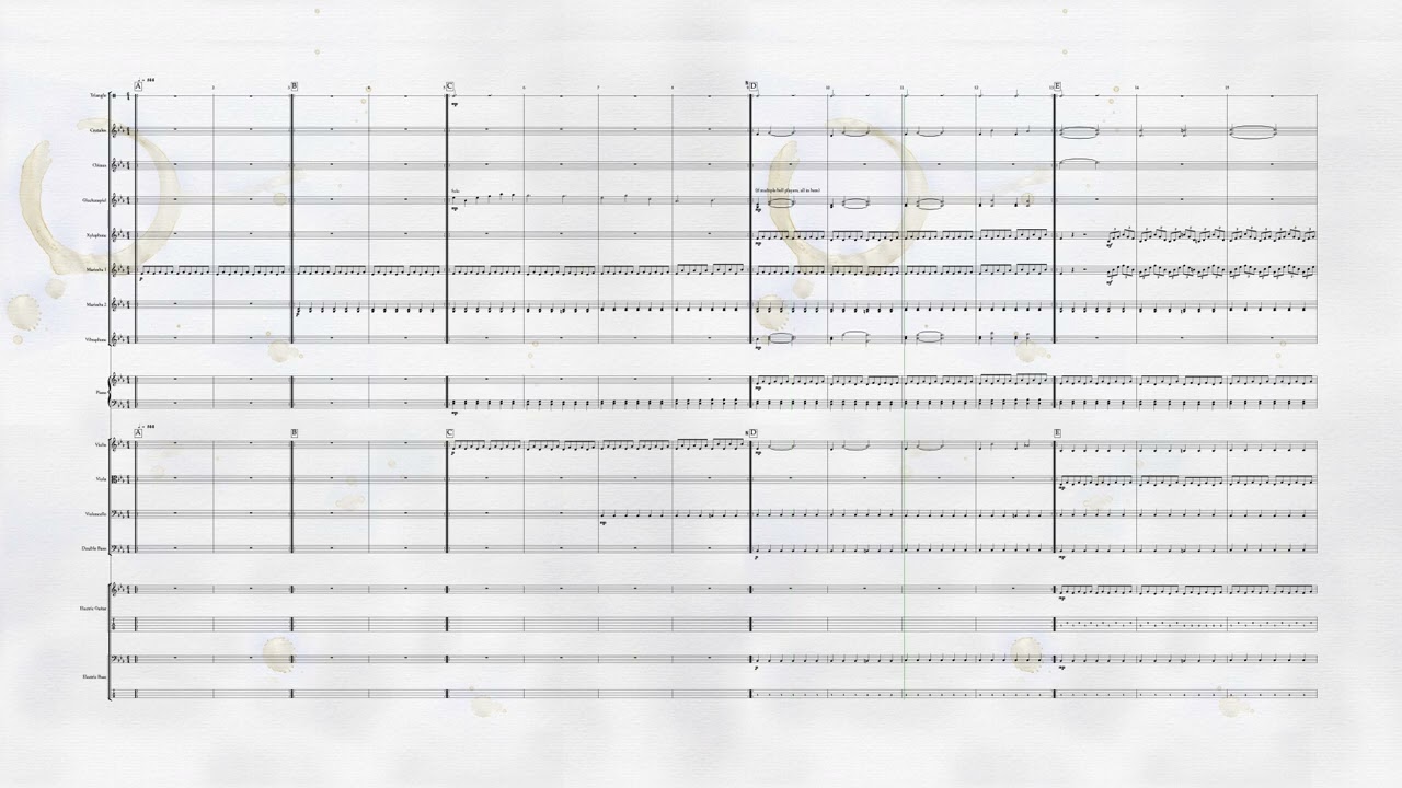 VI Mishima Closing for Percussion Ensemble & Strings by Philip Glass. Arr. by Brian Morales