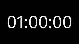 1 Hour Countdown Timer 4K (no sound) - Black
