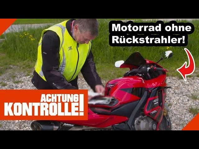 Motorrad-Rückstrahler fehlt! 😐 Fahrer zeigt sich einsichtig, 1/2, Kabel  Eins