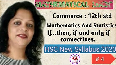 Mathematical Logic of std.12th Commerce. Mathematics and Statistics. New Syllabus 2020 Krupa Vaidya