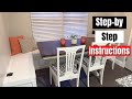Add kitchen storage and seating with this beautiful diy built in banquette
