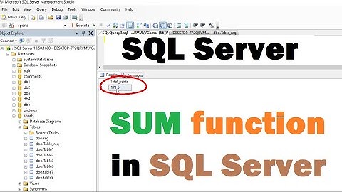 programming sql server: Sum function in SQL server